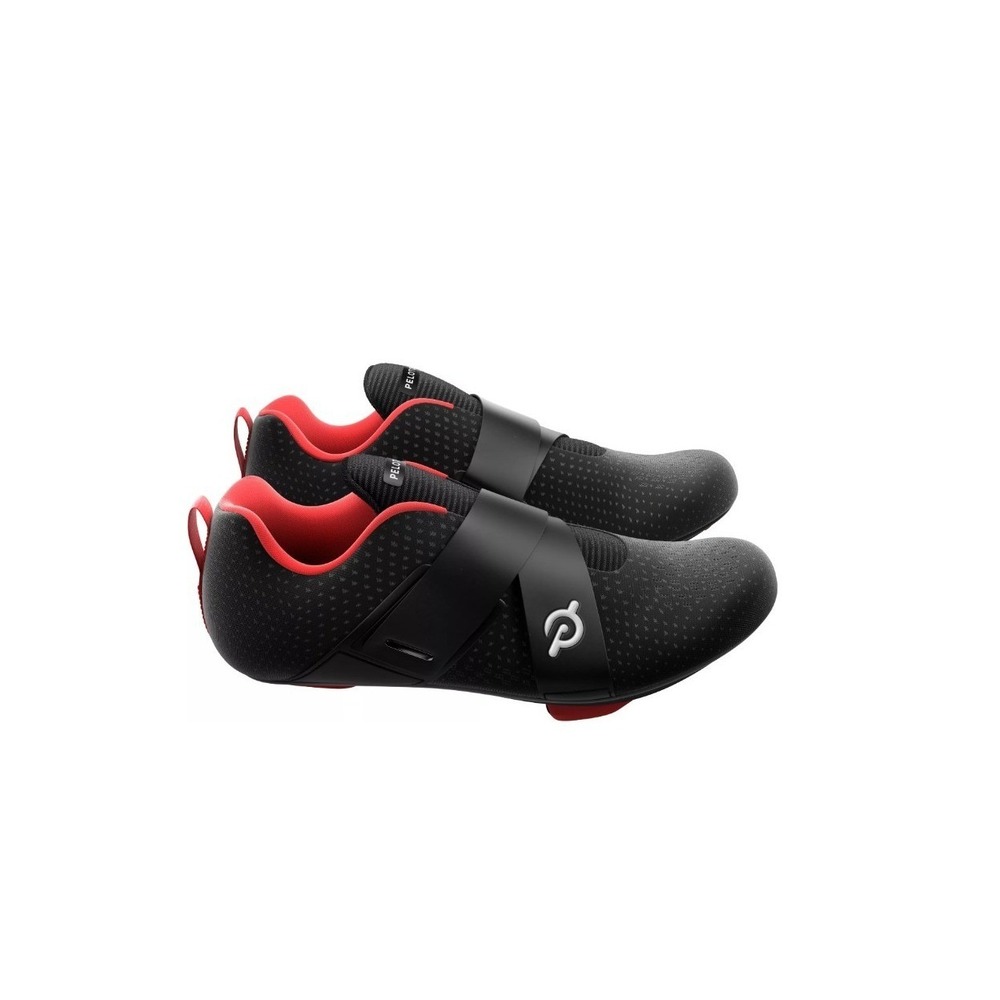 New Peloton Unisex Size 9.5M / 11W Cycling Shoes Black Red Cleat Altos Sneakers - Picture 4 of 6